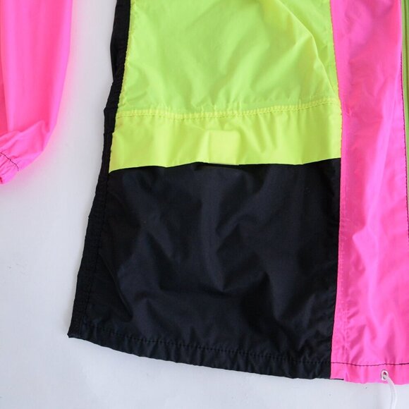 VTG Jemcor Impermeable Rain Wear Black Pink Nylon Zip Up Lined Waterproof Jacket - Picture 11 of 14